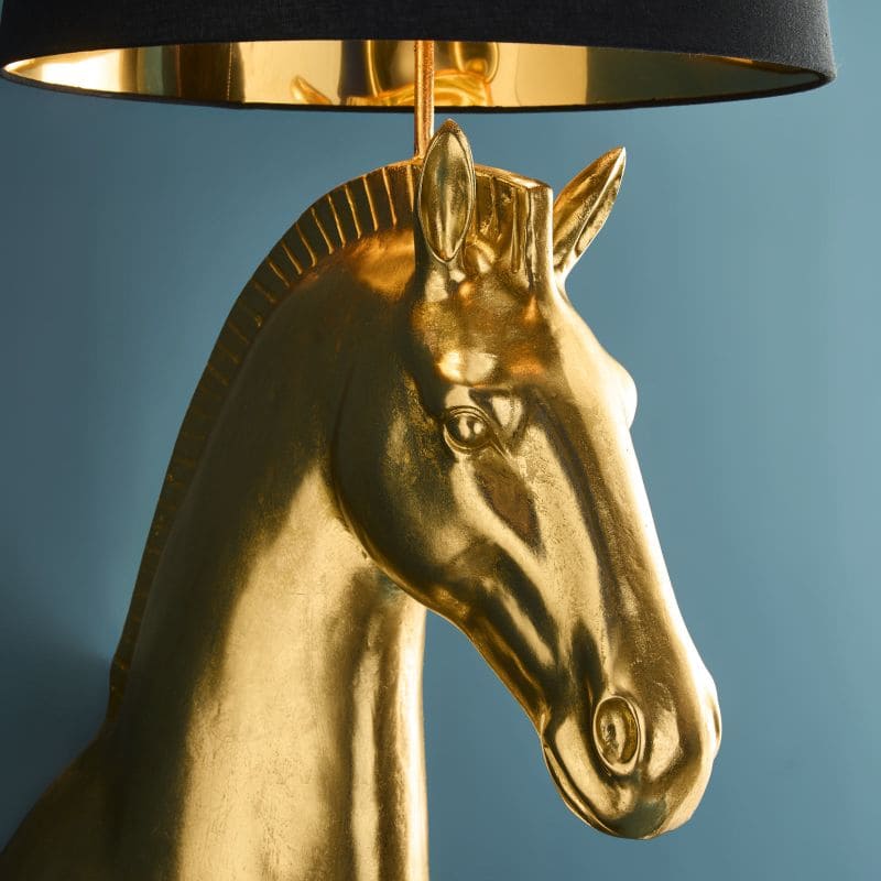 Lampe Sculpturale Cheval Doré,Le pouvoir du luxe intemporel.