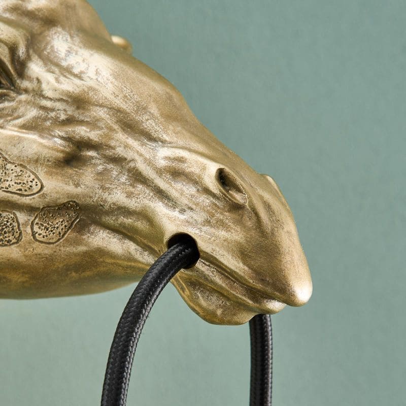 Applique Murale Girafe Dorée Sculpture Lumineuse de Luxe pour Intérieurs d’Exception 20,5cm x 19cm x 61cm