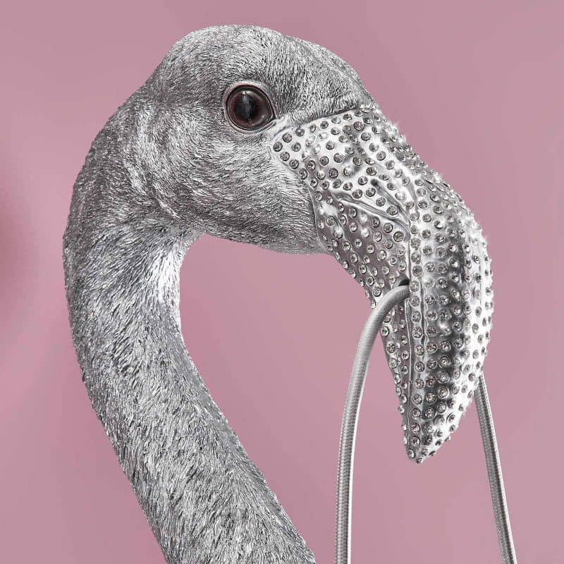 Applique Murale Flamingo Royal Sculpture Lumineuse Dorée de Luxe. 26,5 cm x 24,5 cm x 71,5 cm