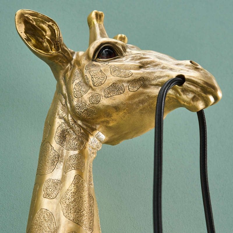 Applique Murale Girafe Dorée Sculpture Lumineuse de Luxe pour Intérieurs d’Exception 20,5cm x 19cm x 61cm